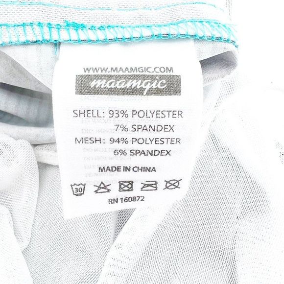 Maamgic Men's Blue and Pink Palm Tree 90s Swim Trunks Size M - Picture 6 of 6